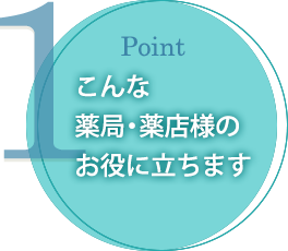 Good1こんな薬局・薬店様のお役に立ちます